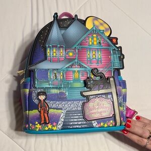 Loungefly Coraline Pink Palace glow in the dark Backpack